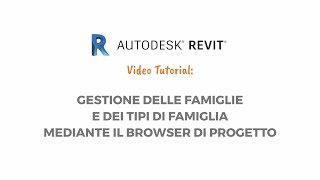 Autodesk Revit Gestione delle Famiglie e dei Tipi di Famiglia [upl. by Ateuqahs474]