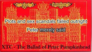 XTC The Ballad of Peter Pumpkinhead Karaoke [upl. by Bunnie]