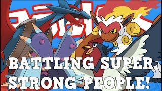 BATTLING SUPER STRONG PEOPLE AGAIN  Roblox Pokemon Brick Bronze [upl. by Sidoeht]