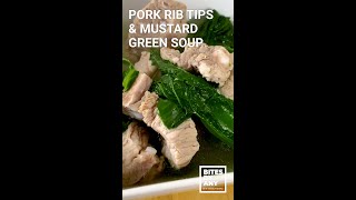 PORK RIB TIPS amp MUSTARD GREEN SOUP  AUTHENTIC HMONG FOOD [upl. by Ianahs]