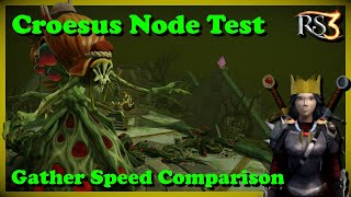 RS3  Croesus Gathering Speed Test [upl. by Rimas]