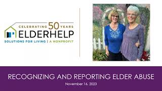 Recognizing and Reporting Elder Abuse [upl. by Pepper912]