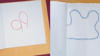 5 unique Thread Art 😱❤️ Satisfying Thread painting How to make Thread Art [upl. by Esta]