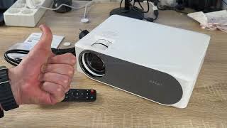 AKIYO Projector Full HD 1080P 20000 Lumen Projector 5G WiFi Bluetooth unboxing and instructions [upl. by Galan]