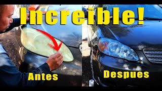 Resultado Increible en Faros amarillos  Real  MecaniTube [upl. by Belshin542]