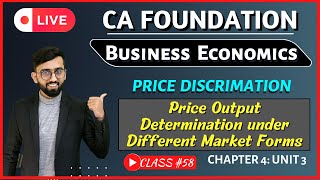 Price Discrimination  Price Determination in Monopoly Market  Business Economics CA Foundation [upl. by Annoyi840]