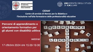 6° Seminario CEDIAF quotSviluppo del linguaggio epercorsi di inclusionequot [upl. by Francisco]