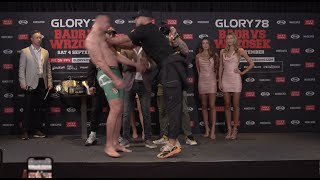 WEIGH INS GLORY 78 BADR VS WRZOSEK  Hari a poussé son adversaire [upl. by Dajma855]