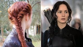 Hunger Games Hair Tutorial  Katniss Mockingjay Battle Braid [upl. by Eenal]