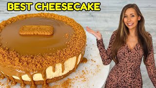 The Best NoBake Lotus Biscoff Cheesecake Recipe Tutorial [upl. by Aihsak]