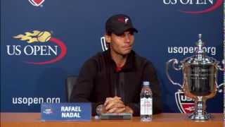 2013 US Open Rafael Nadal Press Conference [upl. by Trabue]