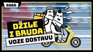 NEŠTO TI KLEPEĆE  Džile i Bruda voze dostavu na motoru  Animirana serija BBBB [upl. by Enaile]