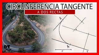 💣💪 circunferencia tangente a dos rectas conociendo el radio paso a paso 💣 [upl. by Ecidnak]