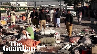 Bomb explodes in deadly attack on Pakistan train station [upl. by Kati]