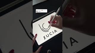 Lucia  Procreate Logo Design 💫 logodesign designprocess adobeillustrator procreate [upl. by Blackmun]