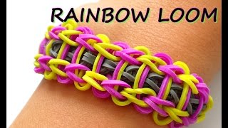 Tutoriel  Comment réaliser un bracelet élastique en échelle RAINBOW LOOM avec la machine français [upl. by Uhsoj37]