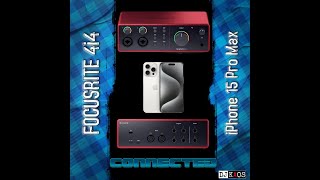 Focusrite Scarlett 4i4 connected to iPhone 15 Pro Max [upl. by Aniuqahs]