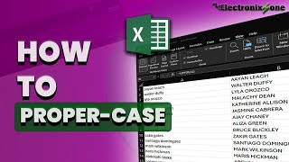 How to make first letter capital in excel Proper Function 2024 [upl. by Eyde]