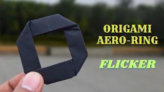 How to make a paper flicker  Origami AERO  RING Flicker  Frisbee and Boomerang [upl. by Arbua]