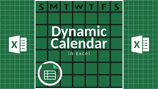 Dynamic Calendar in Excel FULL TUTORIAL‼️ excel [upl. by Purdum]