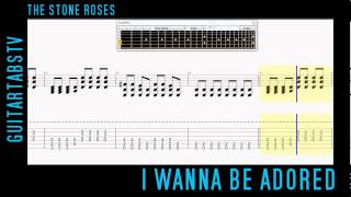 I Wanna Be Adored  The Stone Roses LEAD Electric Guitar Video Tab [upl. by Mumford]