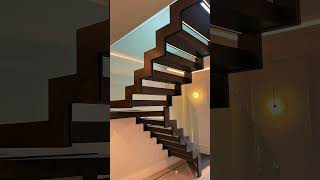 Zigzag open tread staircase designs  Ovoms staircasedesign [upl. by Saidnac]