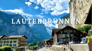 Lauterbrunnen Valley a little Piece of Heaven in Switzerland🇨🇭🏔 Walk tour  Summer 2021 [upl. by Eitsirc74]