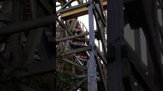 Wodan 🎢 hallowinter wodan europapark woodencoaster rollercoaster viralvideo youtubeshorts [upl. by Hearn350]