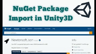 Unity3D How To  NuGet Package Import in Unity  Add Thirdparty Dll into Unity3d [upl. by Lehar]