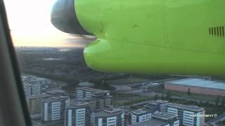 Approach amp Landing at London City Airport  SkyWork DASH8 Q400 [upl. by Sergius]