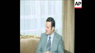 SYND 26 1 78 SULEIMAN FRANJIEH MEETS SYRIAN PRESIDENT ASSAD IN DAMASCUS [upl. by Dulce4]