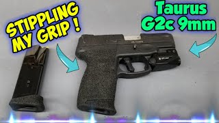 How to Stipple your Pistol grip🔫 Easy design Taurus g2c stippling pistol custom diy stipple [upl. by Patrizia]