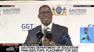 Back to School  Gauteng department of education finalises pupil placement for 2022 [upl. by Demha]