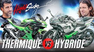 LHybride estil lavenir de la moto   Kawasaki Ninja 7 Hybrid VS Ninja 500 [upl. by Lafleur145]