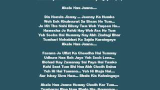 Akele na jana lyrics [upl. by Anadal972]