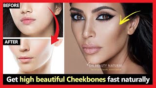 Fast result How to get High Beautiful Cheekbones with Facial exercise amp massage Slim face quickly [upl. by Egag]