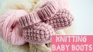 Knit Baby Booties  Baby Shoes [upl. by Nnairrehs]