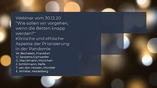 Webinar 30122020 Klinische und ethische Aspekte der Priorisierung [upl. by Akerley]