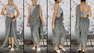 How to Wear Saree in Dhoti Style  Dhoti Style Saree Draping Tutorial [upl. by Atinaej]