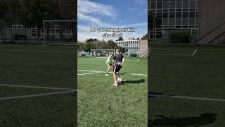 How to flick over the defenders leg PART 1 football soccer footballcoaching [upl. by Dolora352]