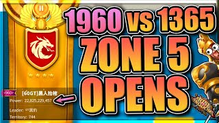 First clashes zone 5 opens 1960 vs 1365 KvK in Rise of Kingdoms [upl. by Rind]