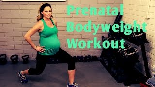 25 Minute Prenatal Bodyweight WorkoutNo equipment workout for 1st 2nd and 3rd Trimesters [upl. by Chip]