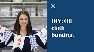 DIY Oil Cloth Bunting Sew amp NoSew Methods [upl. by Thurmann247]