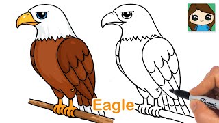 How to Draw a Bald Eagle 🦅 [upl. by Tibold377]