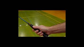 Correct backhand grip badminton [upl. by Hpesojnhoj]