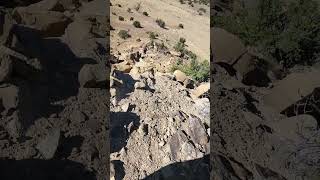 102624 hike New Mexico rockydesertmountain terrain on climb down hike mountains nature [upl. by Euqnomod]