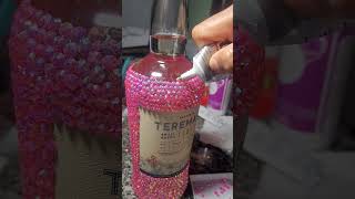 Adding bling to this tequila bottle [upl. by Enailuj]