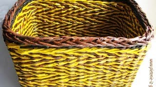 ▬►Плетение из газет загибки Часть VII  How to basketry [upl. by Mayworm]