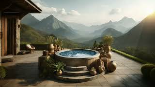 Mountain Morning Hot Tub  Soothing Jacuzzi Sounds for Ultimate Relaxation [upl. by Lledualc]