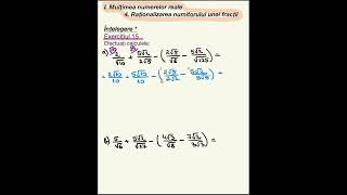 Ex 13 14 si 15 pag 54 Raționalizarea numitorului unei fracții  Matematică 7 [upl. by Eenimod]